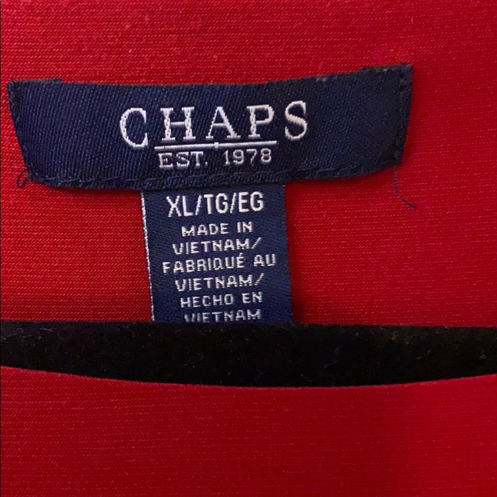 Chaps Long Sleeve Color Block Dress - Picture 3 of 7
